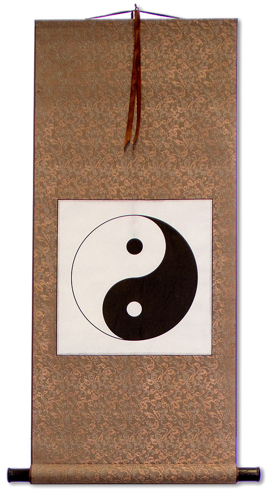 Yin Yang Symbol Print Wall Scroll