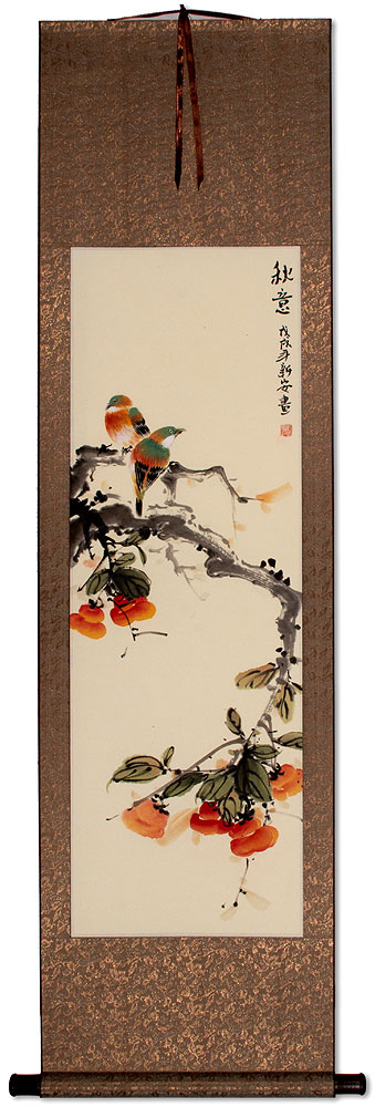 Bird and Flower Wall Scroll