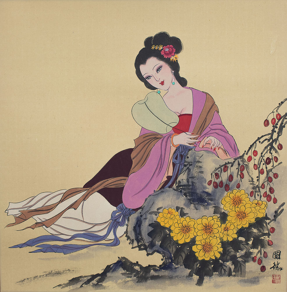 beautiful chinese women paintings