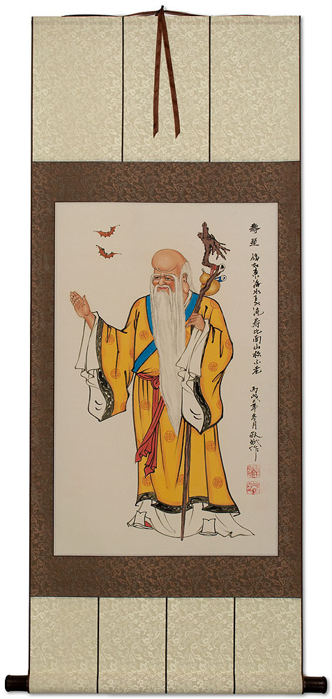 Longevity Saint Of Ancient China Wall Scroll