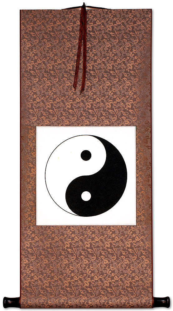 Yin Yang Symbol Print Wall Scroll