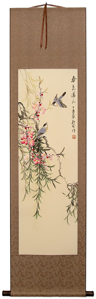 Spring Colors - Chinese Birds and Flowers Scroll