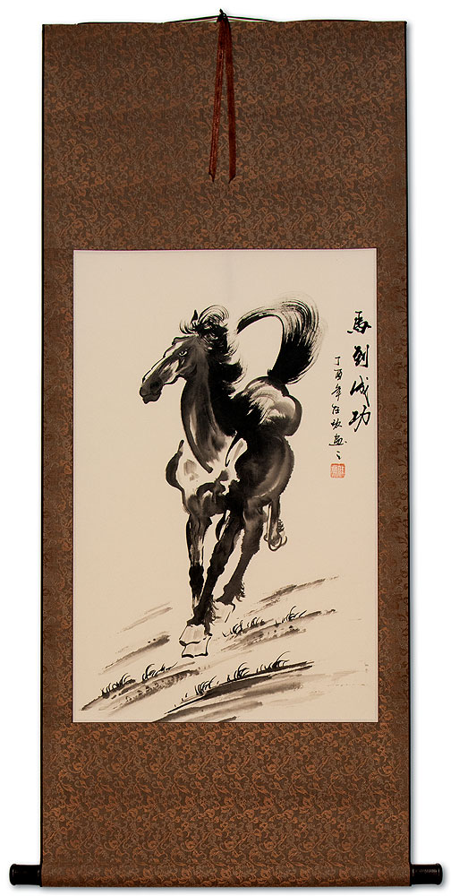 Traditional Black Ink Horse - Chinese Painting Scroll