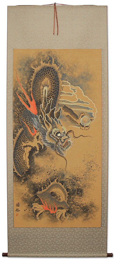 Flying Chinese Dragon - Extra-Large Wall Scroll