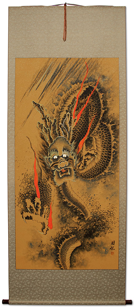 Amazing Flying Dragon - Extra-Large Chinese Wall Scroll