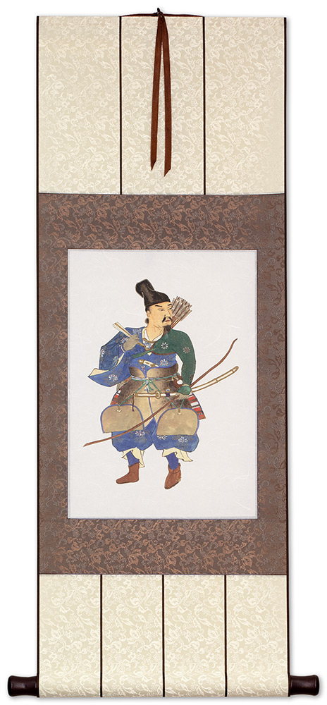 The Noble Archer Warrior - Japanese Woodblock Print Repro - Wall Scroll