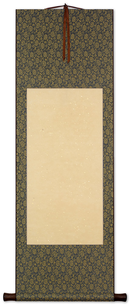 Blank Tan/Green Asian Scroll