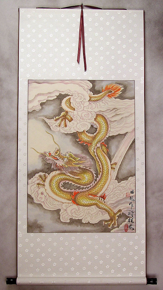 Mighty Dragon - Asian Scroll