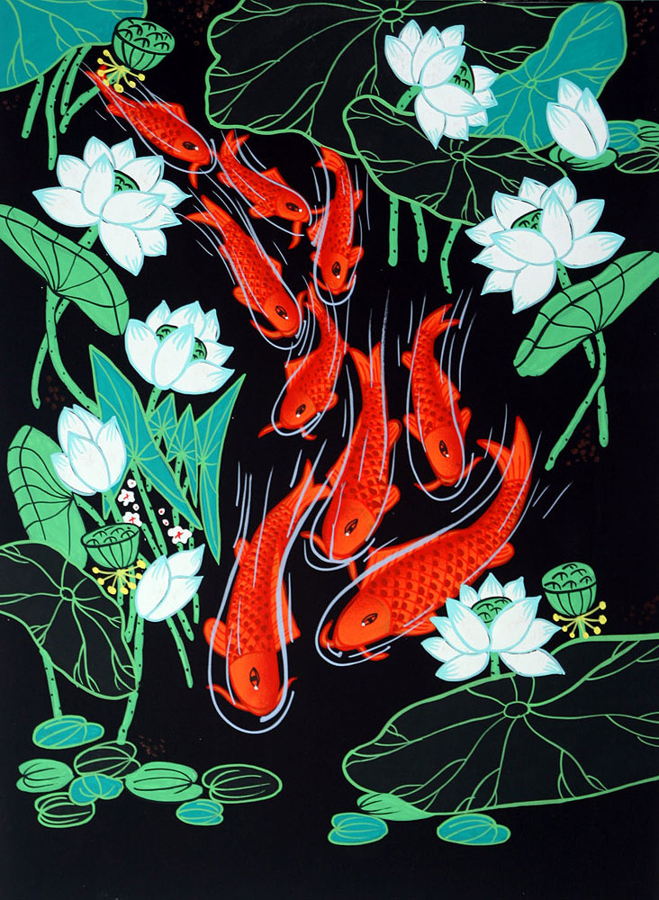 Fish - Chinese Folk Art Painting