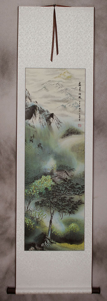 Summer in the Deep Woods - Chinese Landscape Wall Scroll