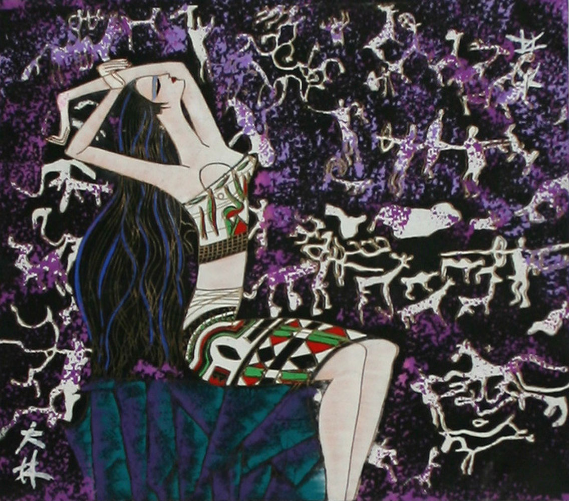 Colorful Woman Painting