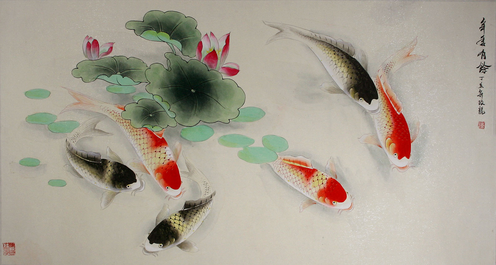 chinese koi fish art