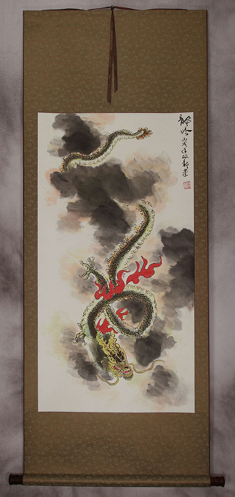 Dragon's Roar - Chinese Dragon Wall Scroll