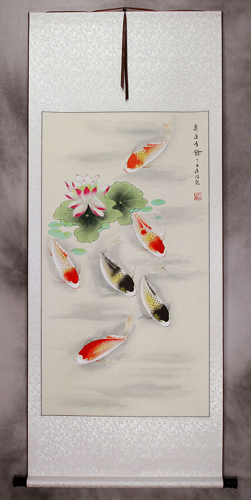 Koi Fish Wall Scroll