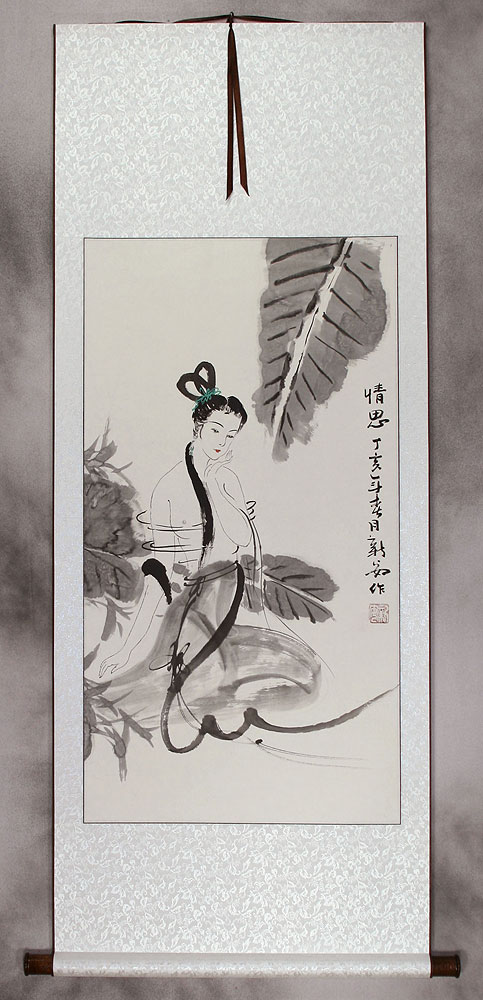Asian Woman Wall Scroll