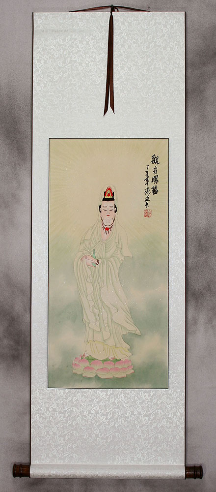 Guanyin Blesses You - Wall Scroll