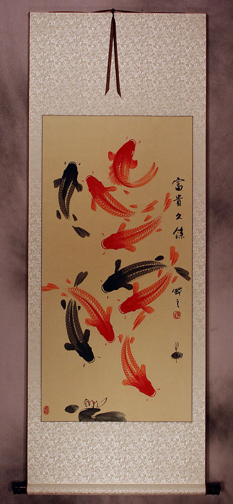 Koi Fish Wall Scroll