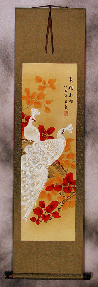 Golden Autumn, Jade Feather Wall Scroll