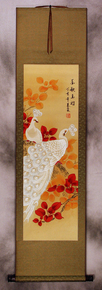 Golden Autumn, Jade Feather Wall Scroll
