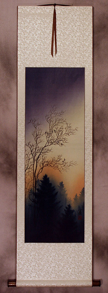 Twilight Birds Song - Wall Scroll