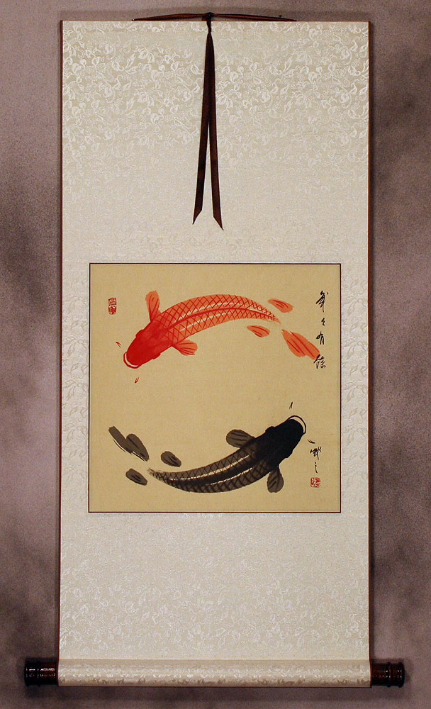 Blemish Yin Yang Fish Wall Scroll