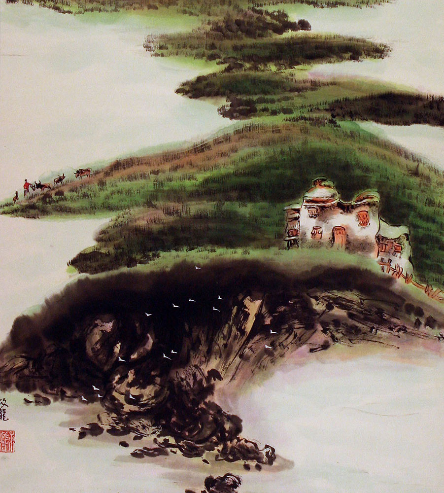 Chinese Abstract House - Landscape Painting