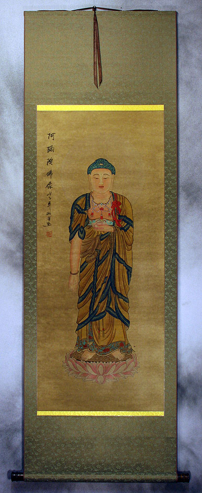 Image of Buddha - Partial-Print Wall Scroll