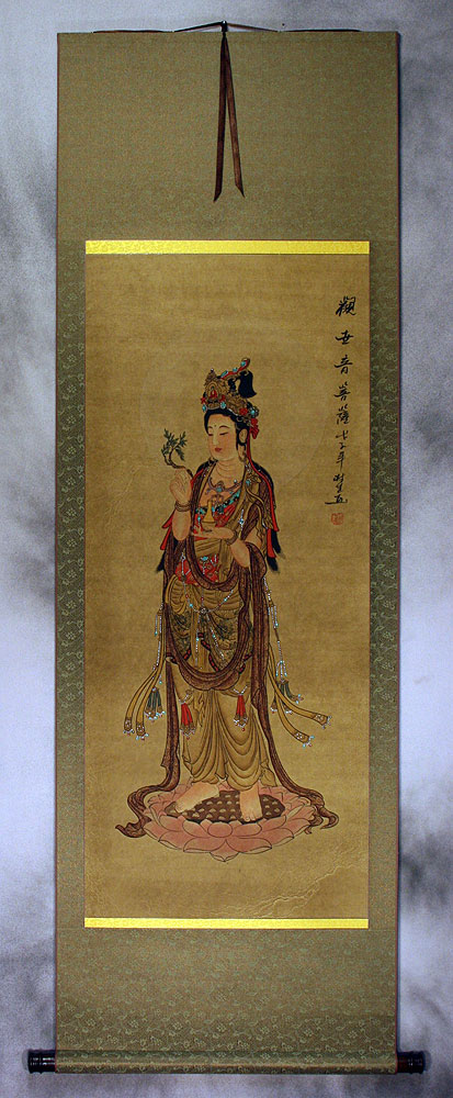 Image of Buddha - Partial-Print Wall Scroll