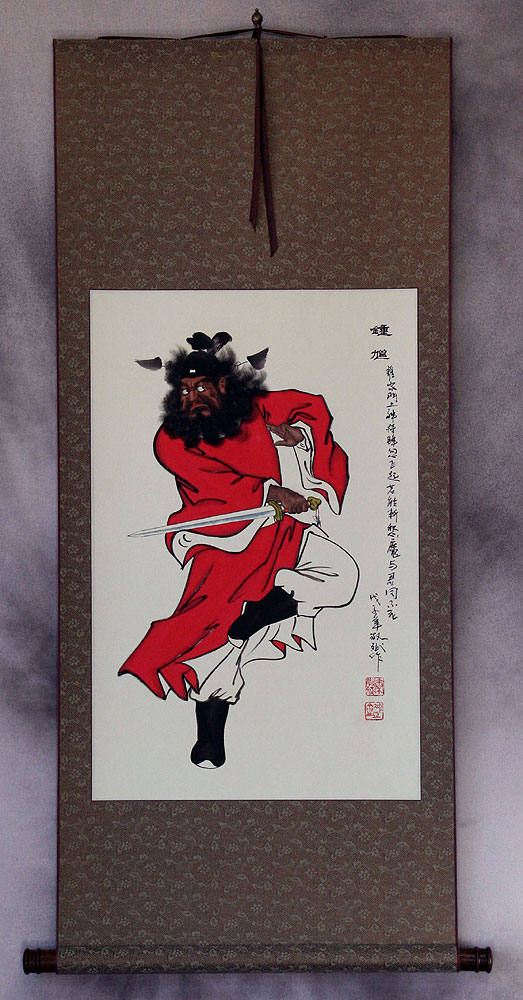 Zhong Kui Ghost Warrior Wall Scroll
