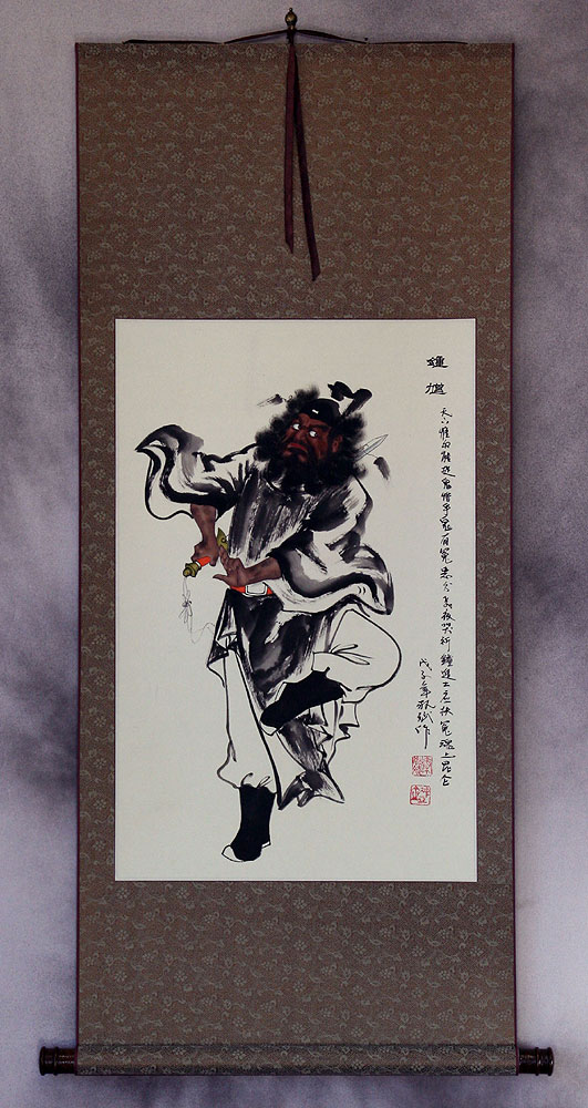 Zhong Kui Ghost Warrior Wall Scroll