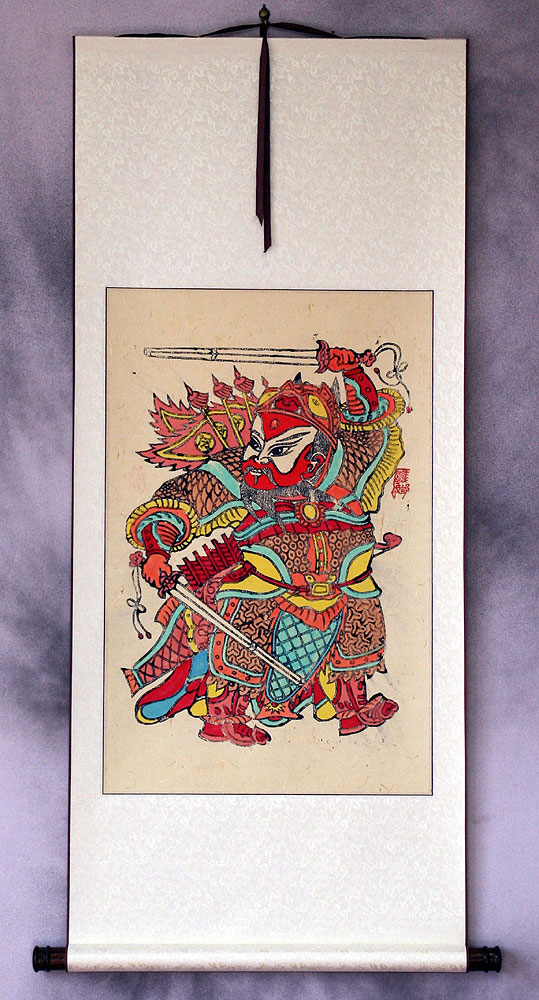 Door God Qin Qiong - Woodblock Print Wall Scroll