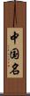 中国名 Scroll