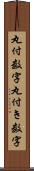 丸付数字 Scroll