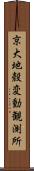 京大地殼変動観測所 Scroll