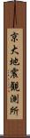 京大地震観測所 Scroll