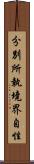分別所執境界自性 Scroll