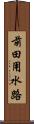 前田用水路 Scroll