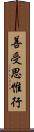 善受思惟行 Scroll