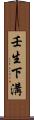 壬生下溝 Scroll