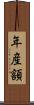 年産額 Scroll