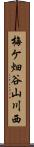 梅ケ畑谷山川西 Scroll