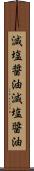 減塩醤油 Scroll