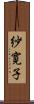 紗寛子 Scroll