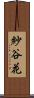 紗谷花 Scroll