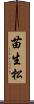 苗生松 Scroll