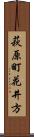 萩原町花井方 Scroll