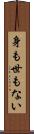 身も世もない Scroll