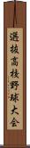 選抜高校野球大会 Scroll