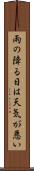 雨の降る日は天気が悪い Scroll
