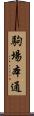 駒場本通 Scroll